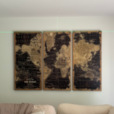 Installation of triptych using laser level