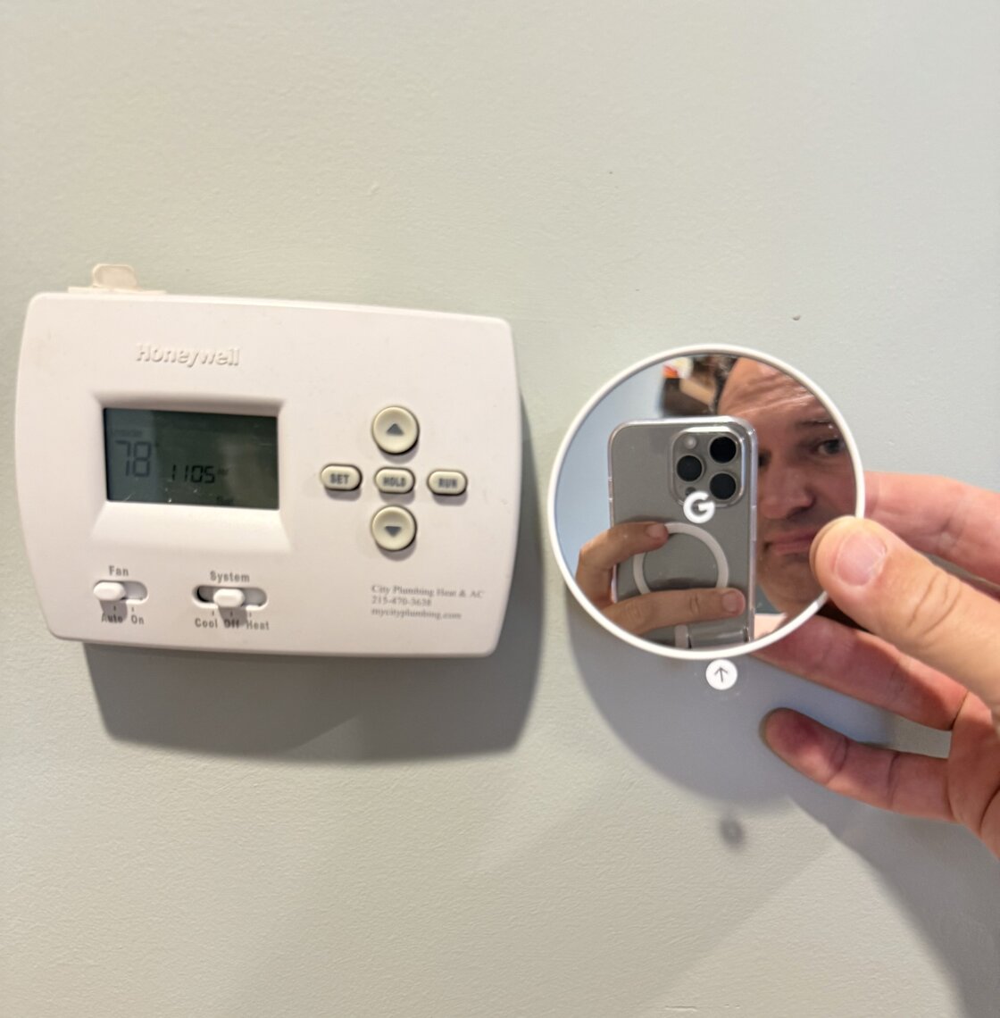 Meeting of the generations. Replacing an outdated thermostat with a new Google Nest thermostat