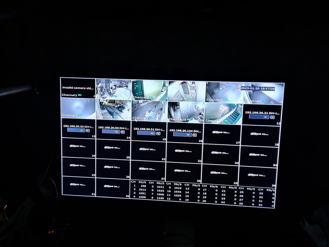 Some of the cameras on your monitor have stopped working - contact me, I repair them.