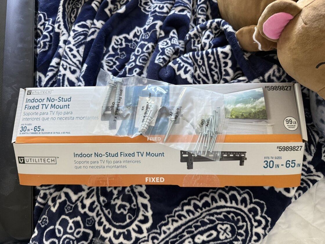 Yes, This TV Mount Really Comes With Nails