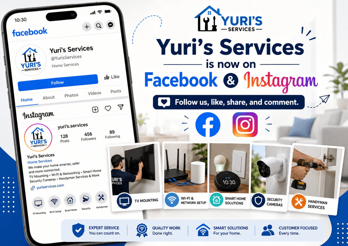 Yuri’s Services Is Now on Facebook and Instagram