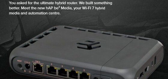 New MikroTik hAP be³ Media: Wi-Fi 7 Router, Media Center, and Smart Home Hub