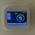 APOLLO Wi-Fi Fan Coil Thermostat installed.