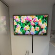 55" Hisense Canvas TV installation with the power cable hidden using cable molding