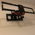TV bracket securely mounted, straight, and level