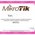 Yuris Mikrotik MTCNA certificate