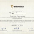 Yuri's Brainbench Computer Electronics Certificate