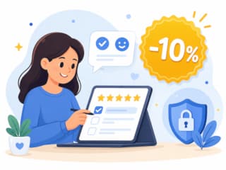 Anonymous customer survey with 10 percent discount